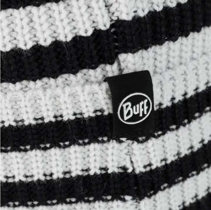 BUFF - Knitted Beanie Kids - Zimic Stripes Black