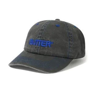 Butter Goods - Rounded Logo 6 Panel Cap Washed Black