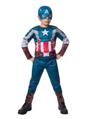 Captain America Deluxe Retro Costume Size L