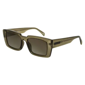 Carve Ziggy Sunglass - Crystal Olive Leaf - Brown Gradient Lens