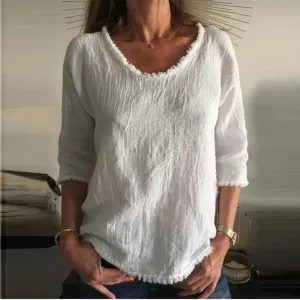 Casual linen top - comfortable & stylish