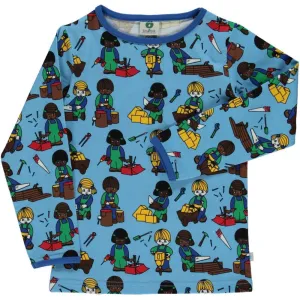 Children Long Sleeve Shirt - Blue Grotto - 2 Left Size 7-8 & 9-10 years