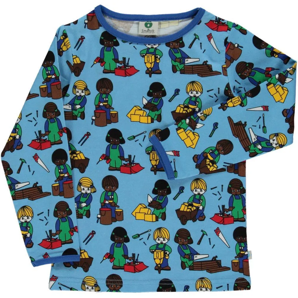 Children Long Sleeve Shirt - Blue Grotto - 2 Left Size 7-8 & 9-10 years