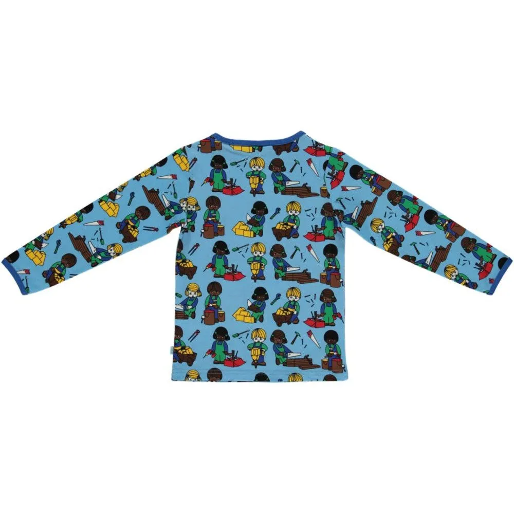 Children Long Sleeve Shirt - Blue Grotto - 2 Left Size 7-8 & 9-10 years