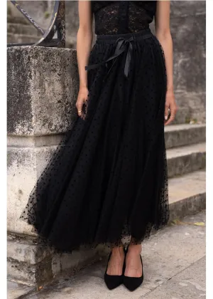 Choklate Paris Heart 50's Tulle Skirt Black