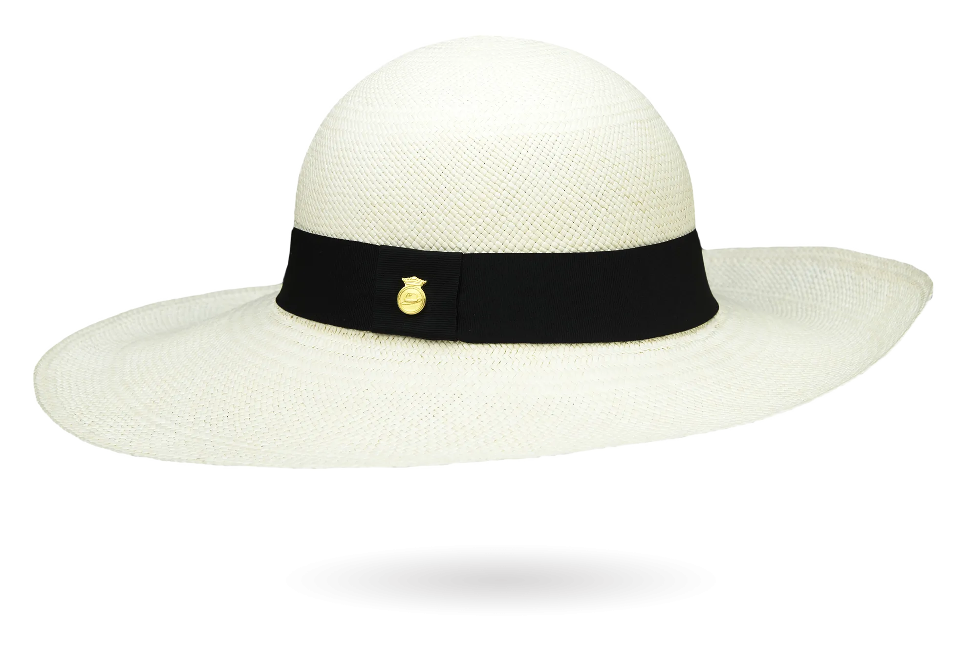 CLASSY LADIES PANAMA HAT WHITE WIDE BRIM
