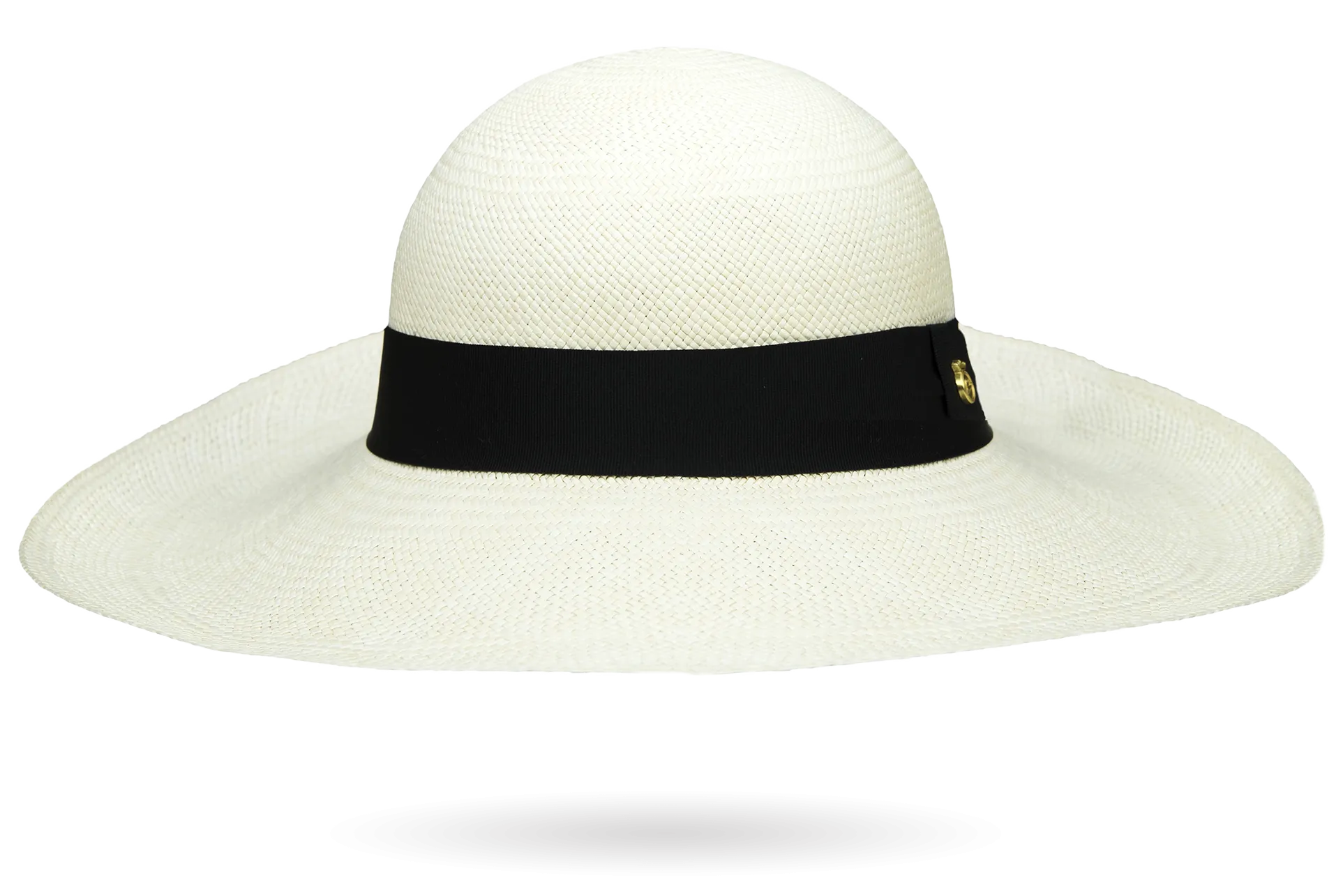 CLASSY LADIES PANAMA HAT WHITE WIDE BRIM