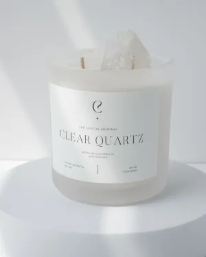 Clear Quartz Crystal Candle