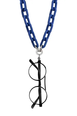 Collana per Occhiali Jelly con Magnete Blu Elettrico