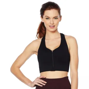 Copper Fit Women's Seamless Zip Front Sports Bra