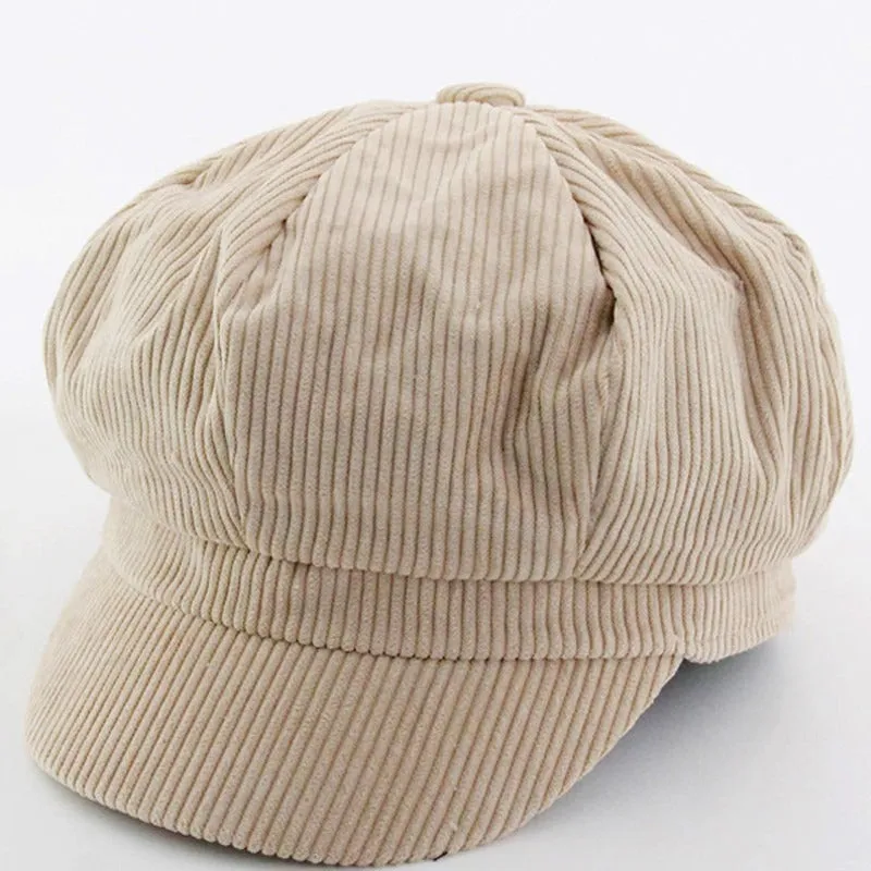 Corduroy Newsboy Cap
