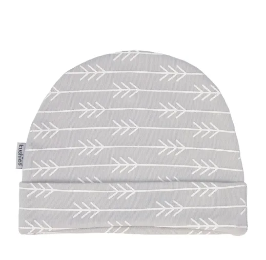 Cotton Baby Cap- Grey Arrows