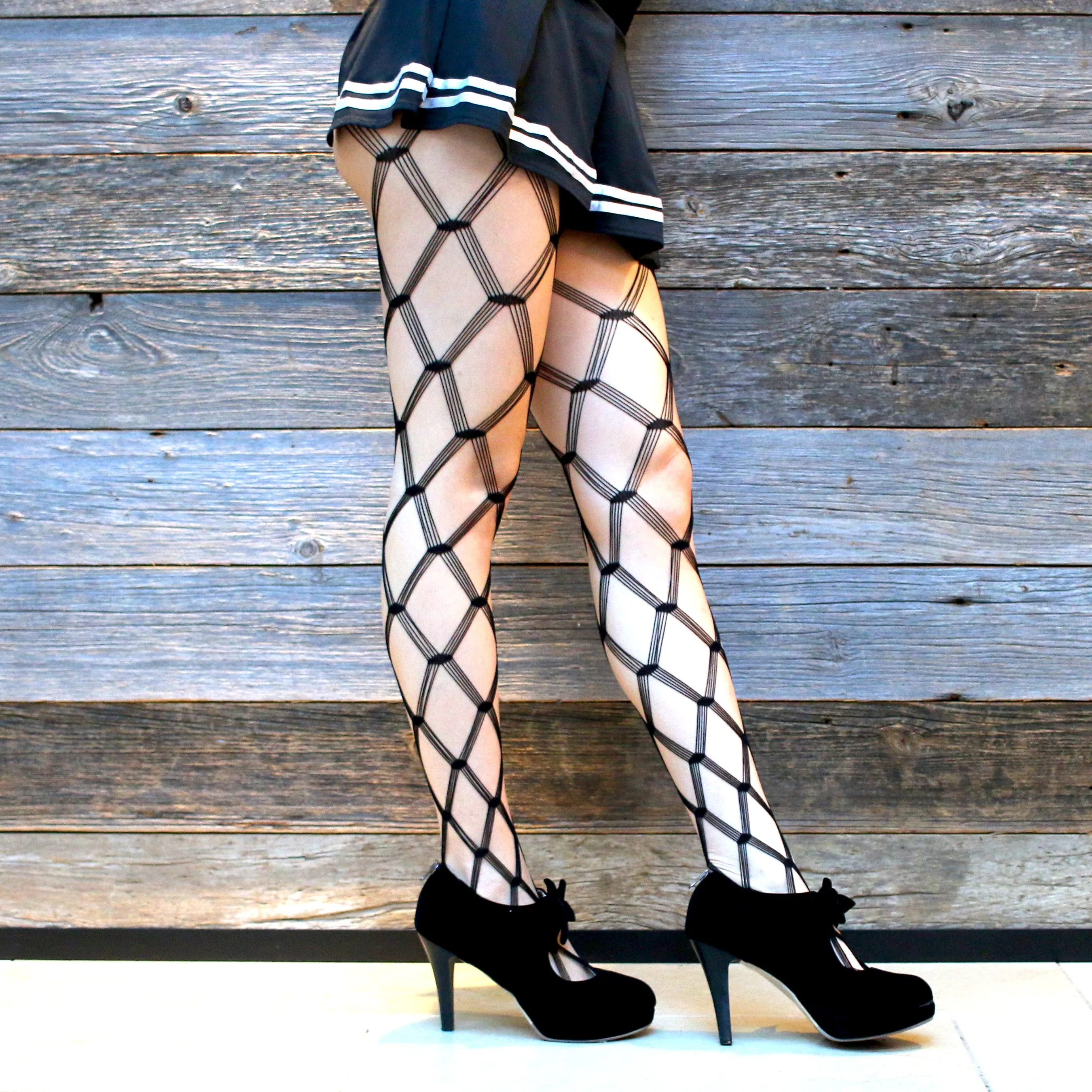 Criss Cross Fishnet Tights