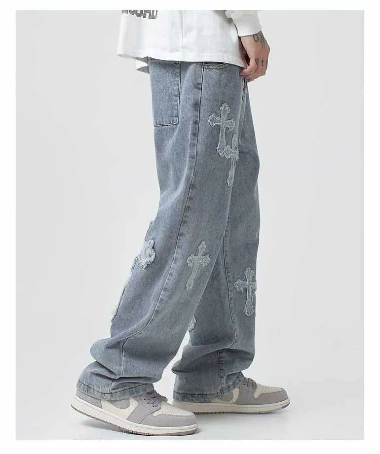 Cross patch jeans-D673 | Inspanda