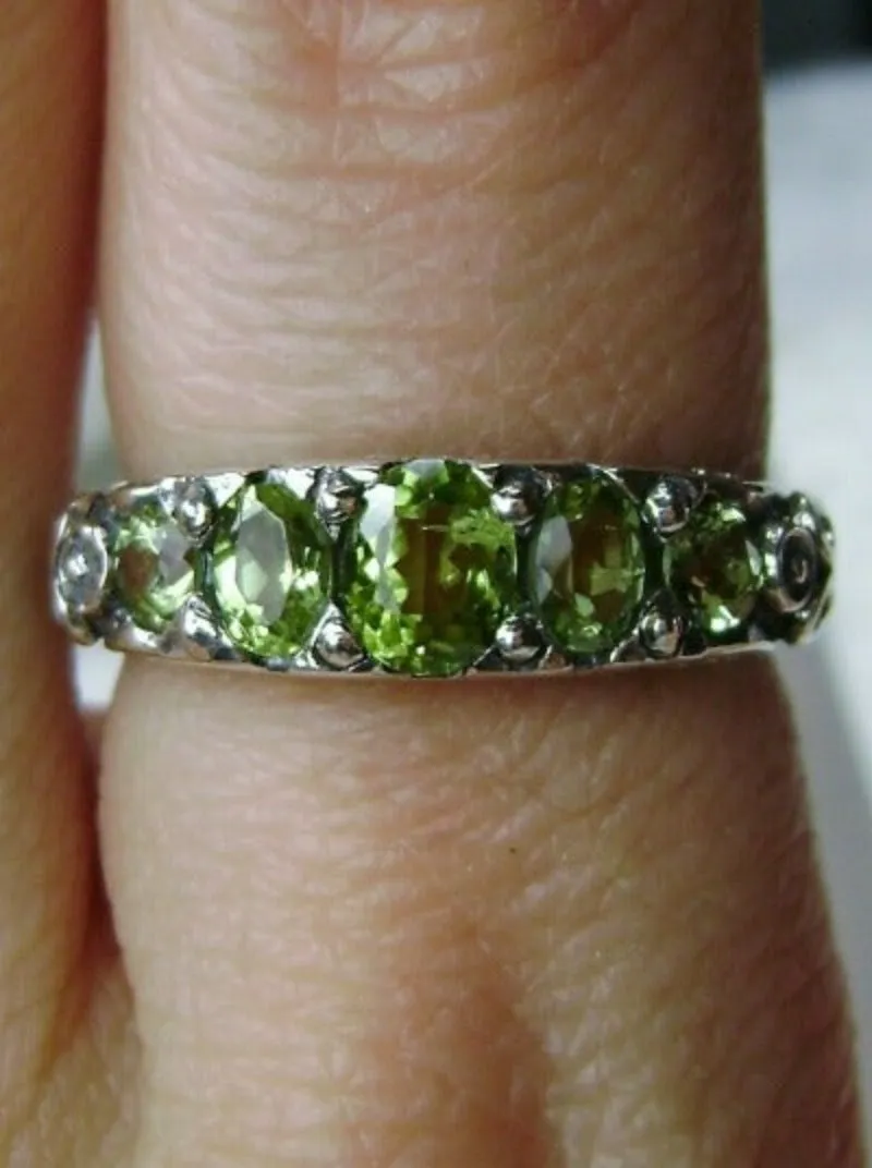 D19, 5-Stone Georgian Ring, Natural, Simulated or CZ Gem, Victorian Jewelry Design#D19