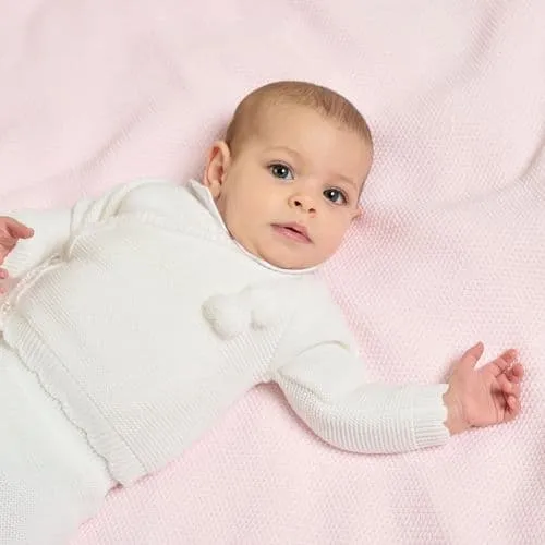 Dandelion Scallop Knitted 2-Piece Set - White