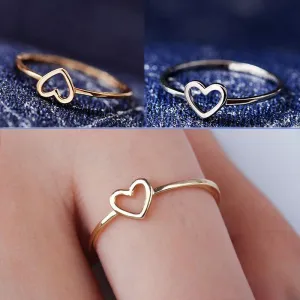 Delicate 1-Piece Women's Heart Ring