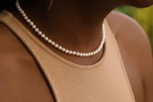 Delicate Akoya Luminous Cremé Pearl Strand Necklace