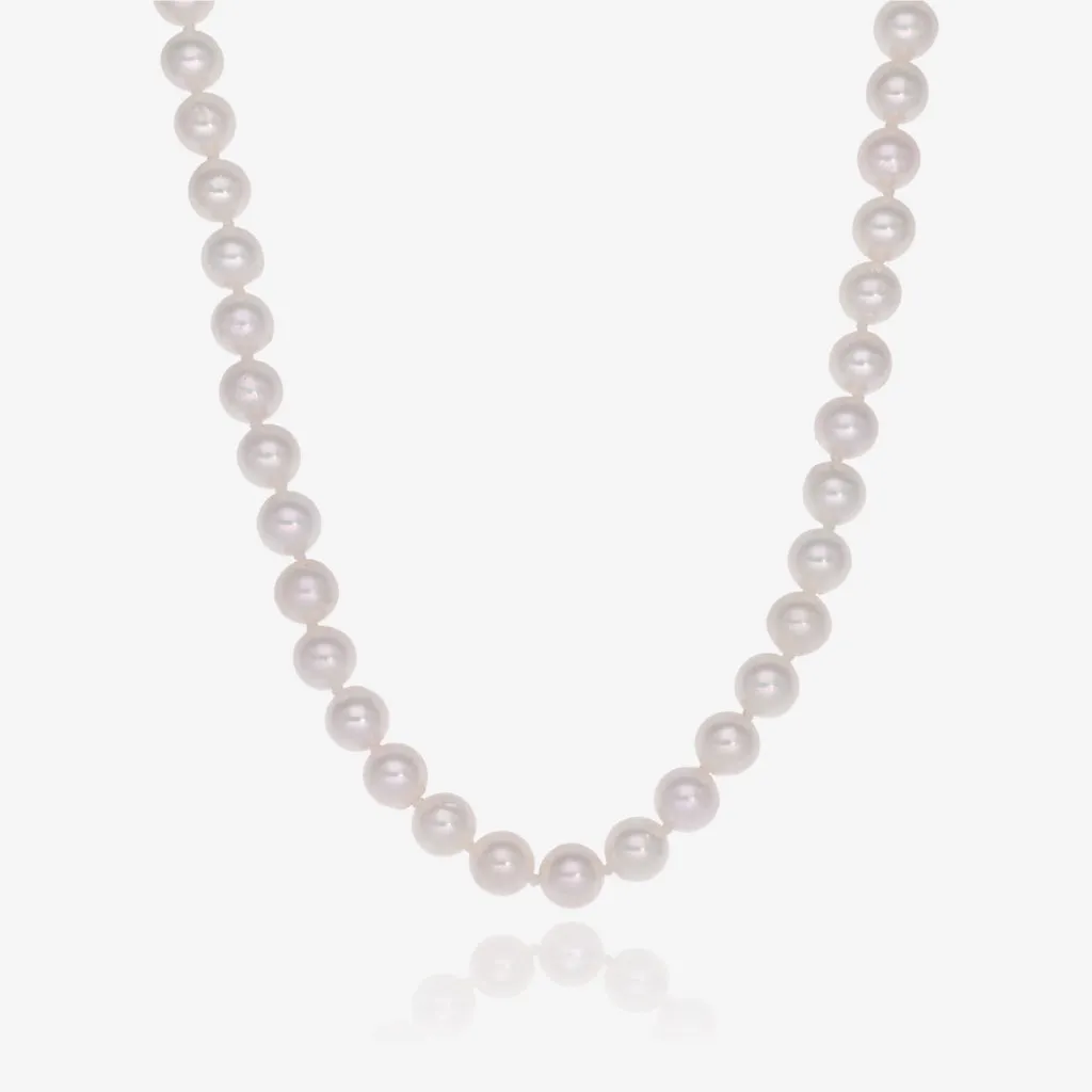 Delicate Akoya Luminous Cremé Pearl Strand Necklace