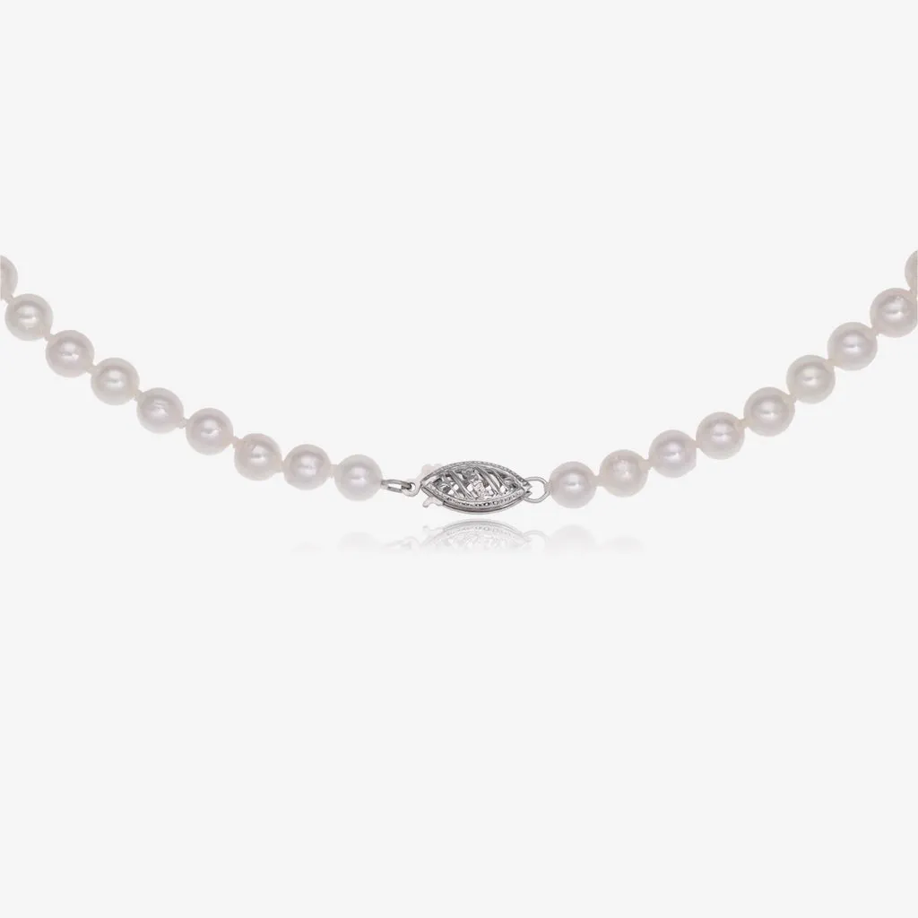 Delicate Akoya Luminous Cremé Pearl Strand Necklace