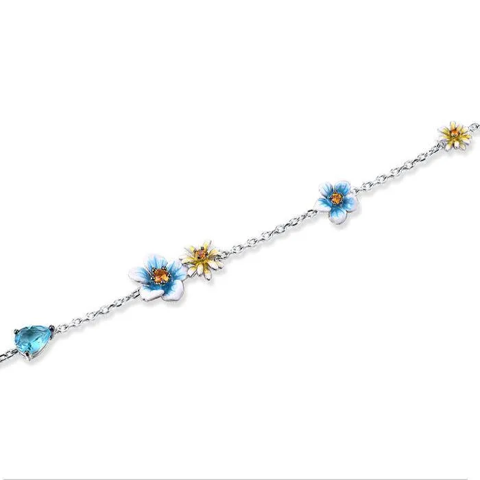 Delicate Blooming Flower Adjustable Bracelet
