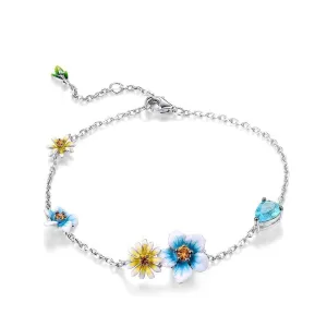 Delicate Blooming Flower Adjustable Bracelet