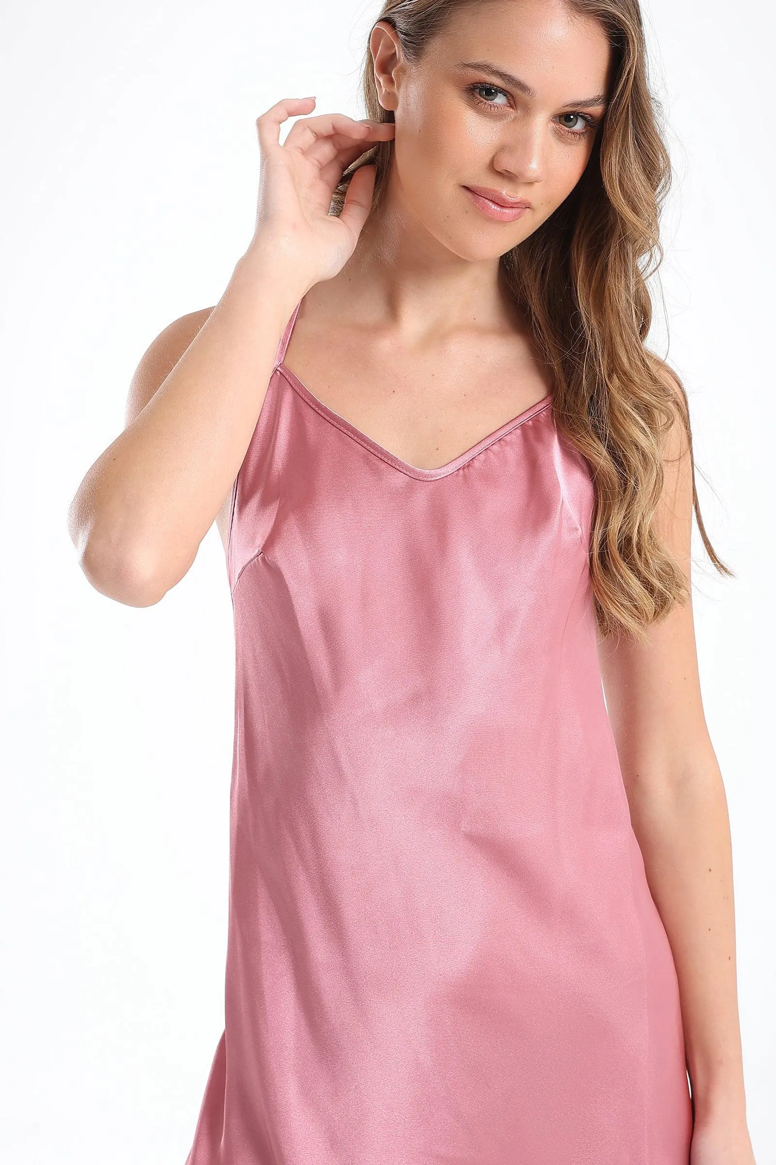 Delicate Satin Short Nightgown