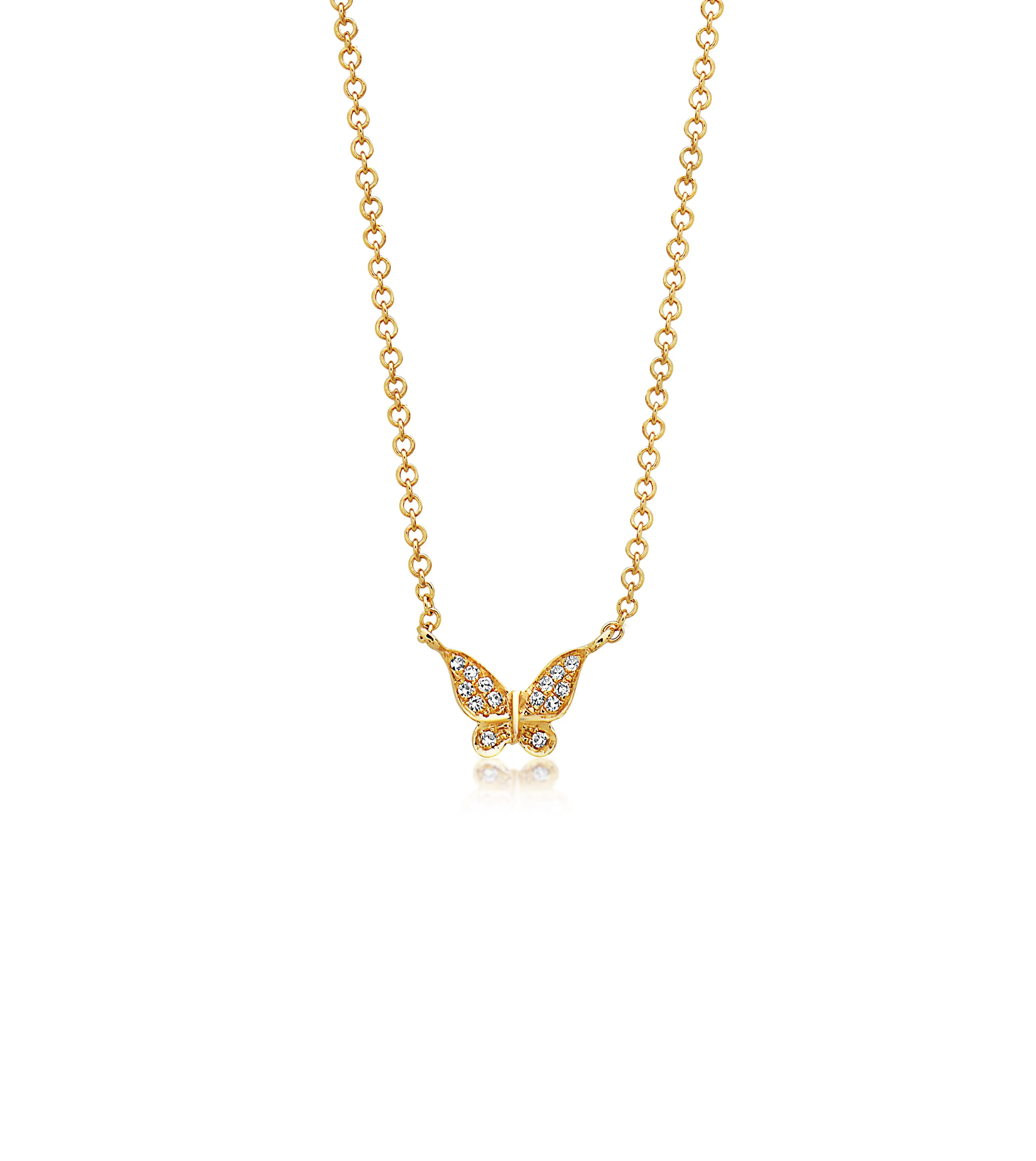 Diamond Butterfly Necklace
