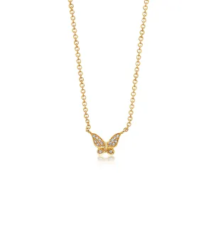 Diamond Butterfly Necklace