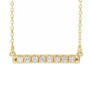 Diamond French-Set Bar Necklace