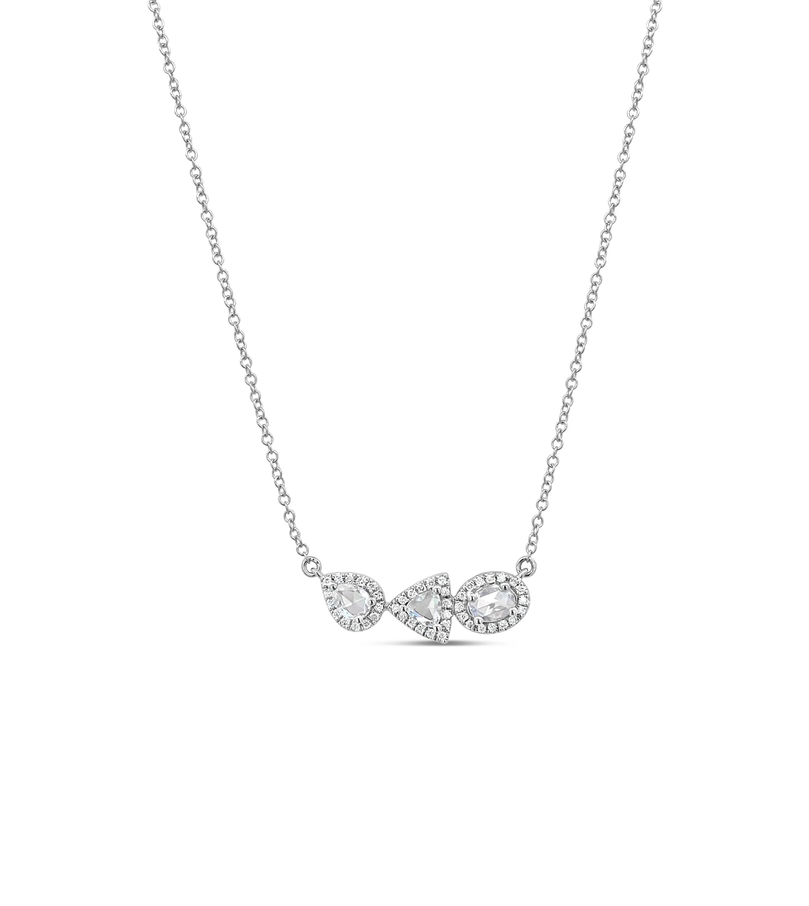 Diamond Rose Cut Mixed Necklace