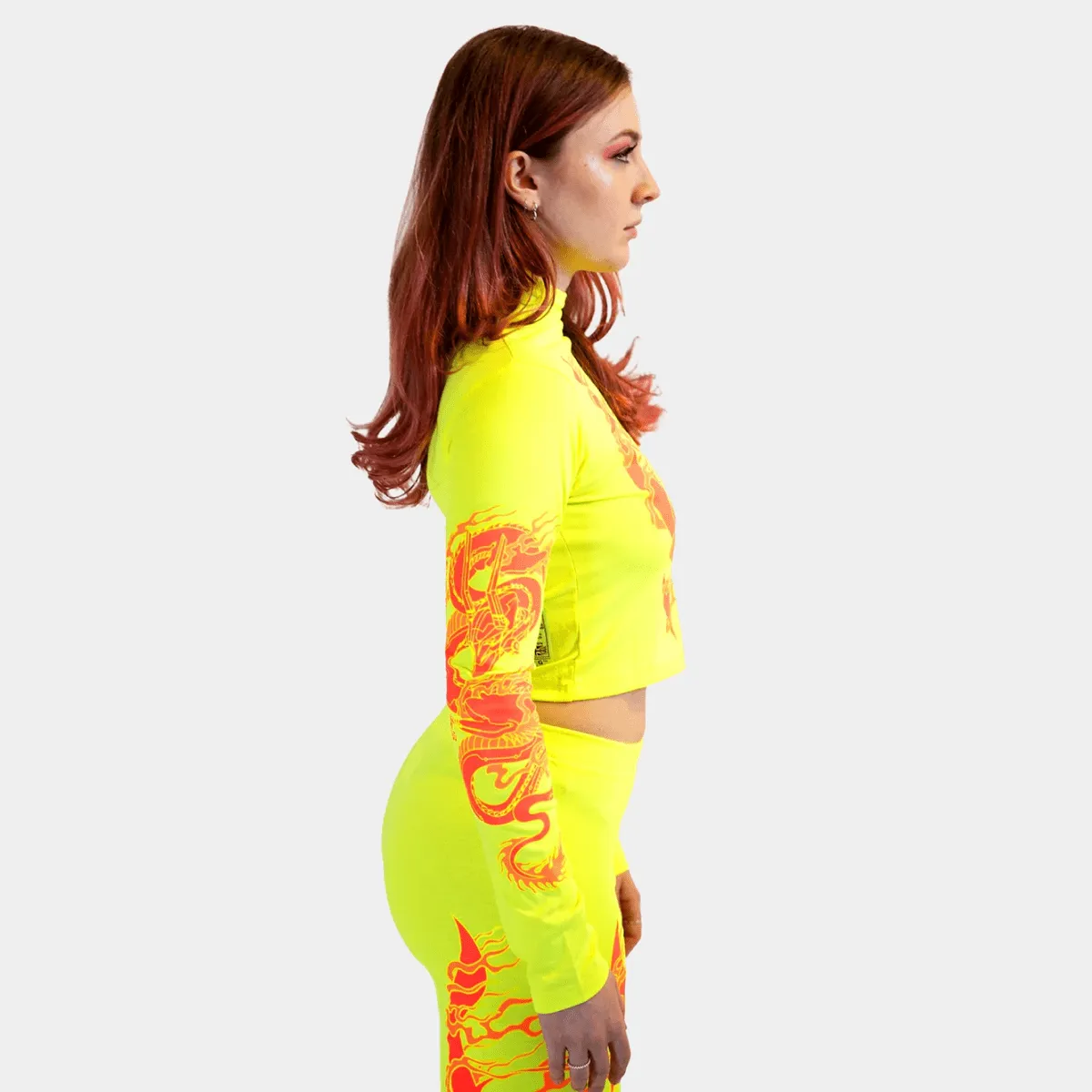 DRAGONITE HIGH NECK LONG SLEEVE TOP FLUO / YELLOW