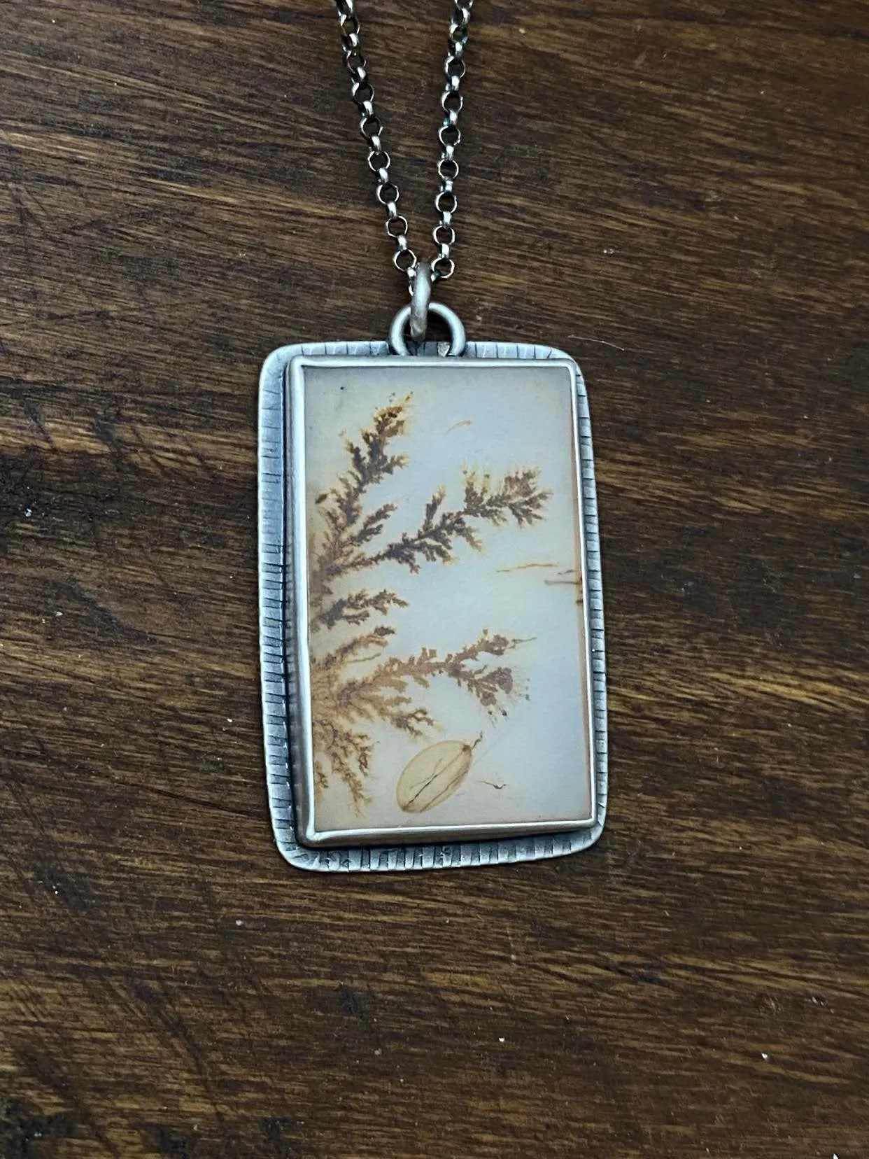 Dusk Dendrite ~Delicate Custom Silver Work with 18" Chain