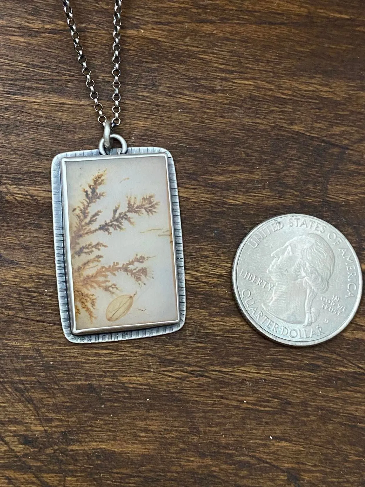 Dusk Dendrite ~Delicate Custom Silver Work with 18" Chain