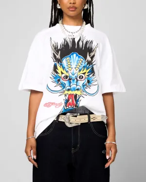 Ed Hardy Blue Dragon T-Shirt White
