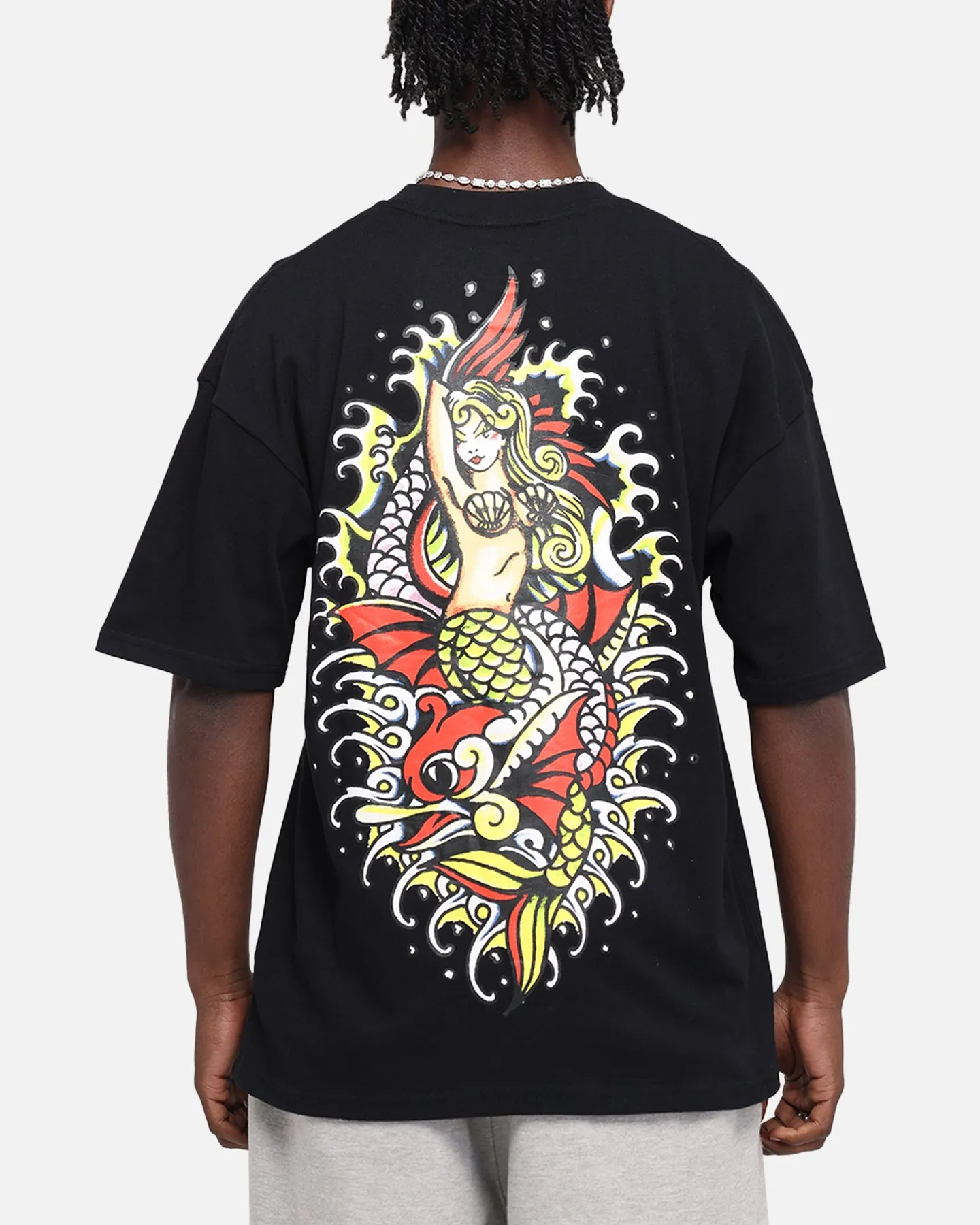 Ed Hardy Mermaid T-Shirt Black