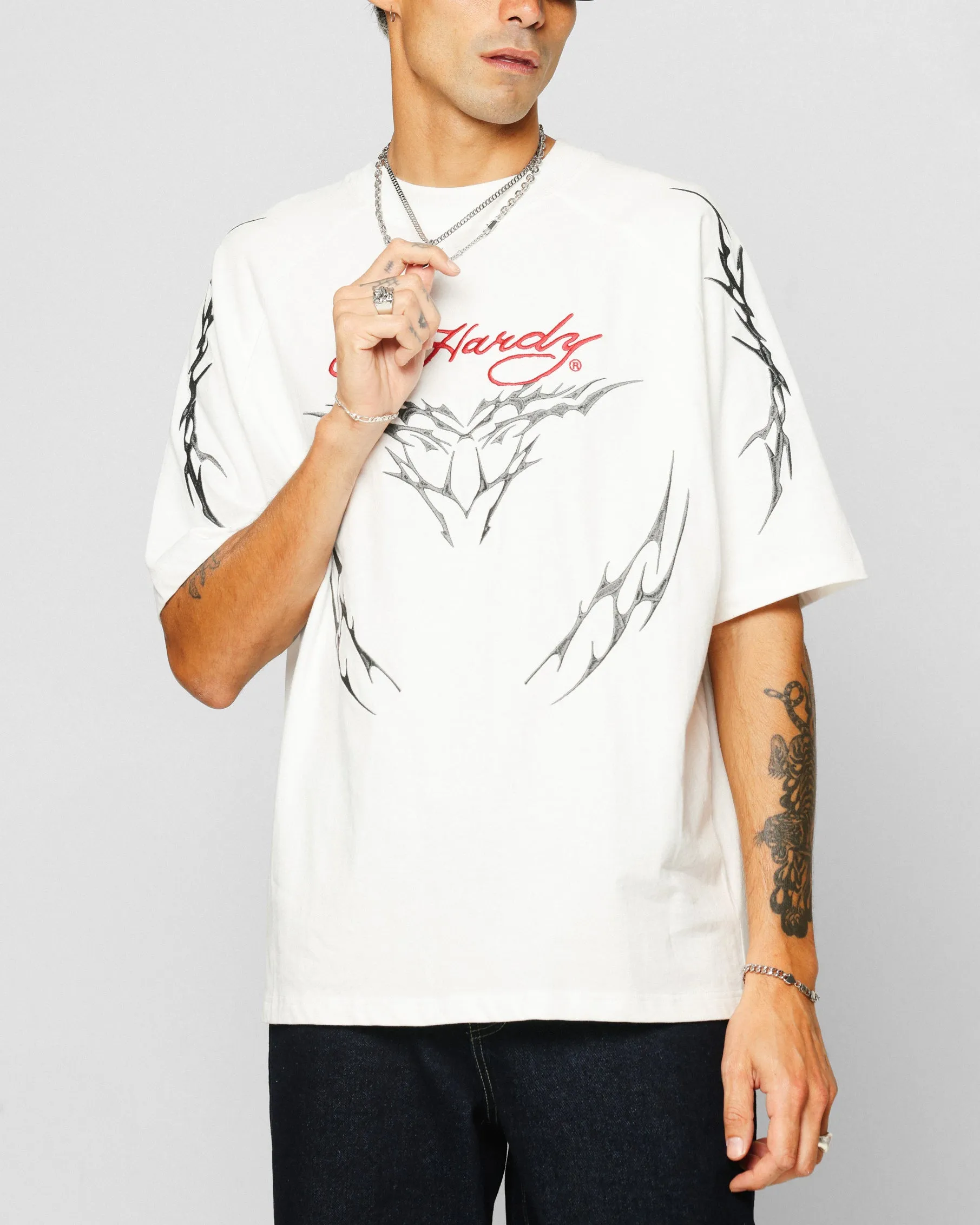 Ed Hardy Techno Oversized T-Shirt Vintage Wash