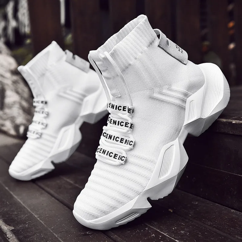 Elastic Trend High-Top Shoes Sports Socks Shoes