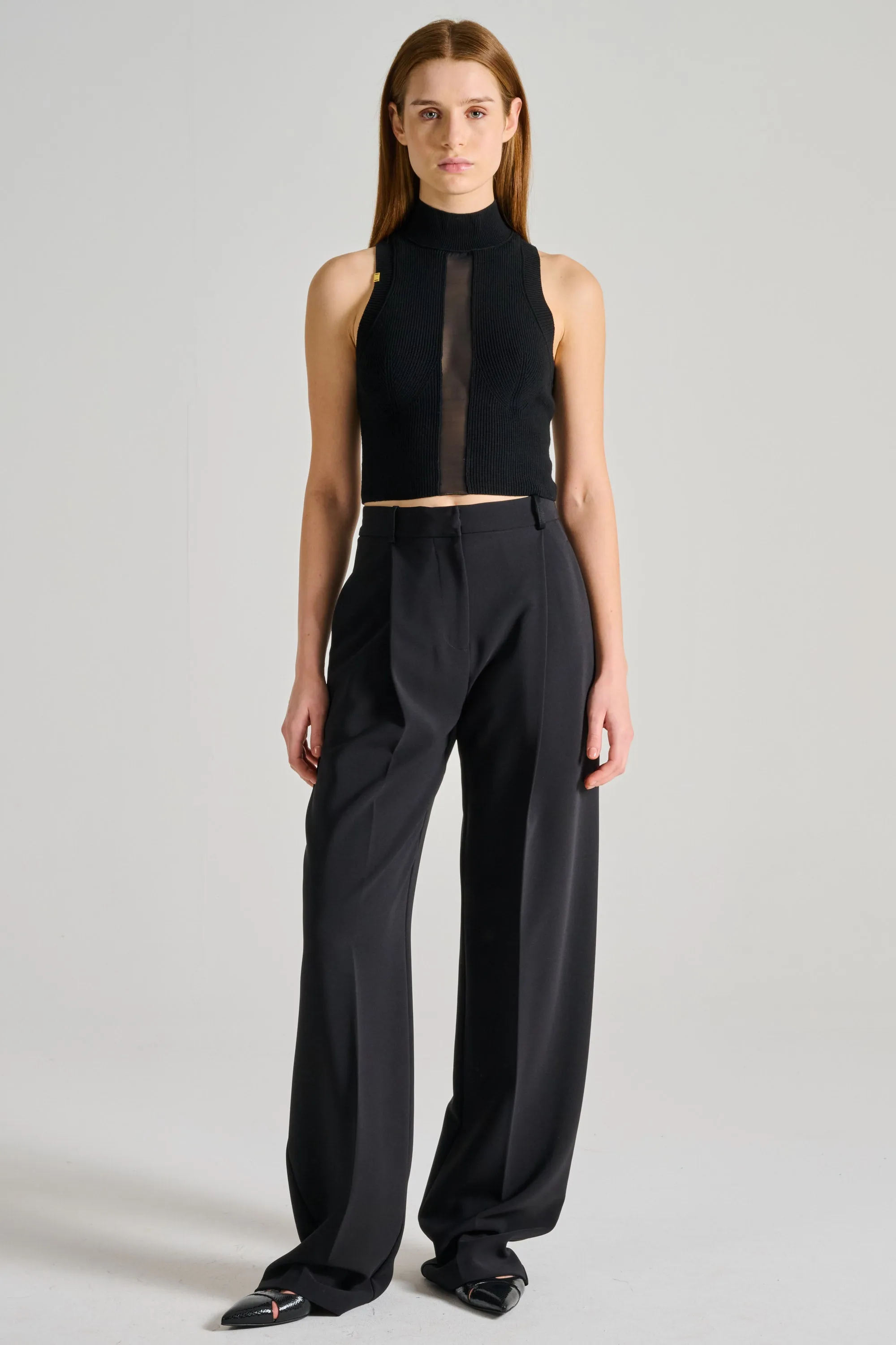 Elisabetta Franchi Top Tricot Nero Donna