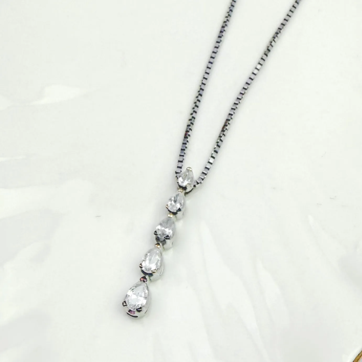 Endless Light 14k White Gold and Diamonds Necklace