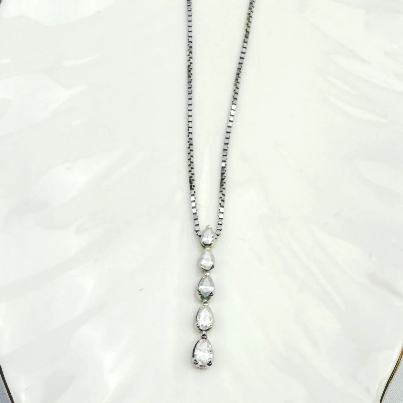 Endless Light 14k White Gold and Diamonds Necklace