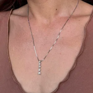 Endless Light 14k White Gold and Diamonds Necklace