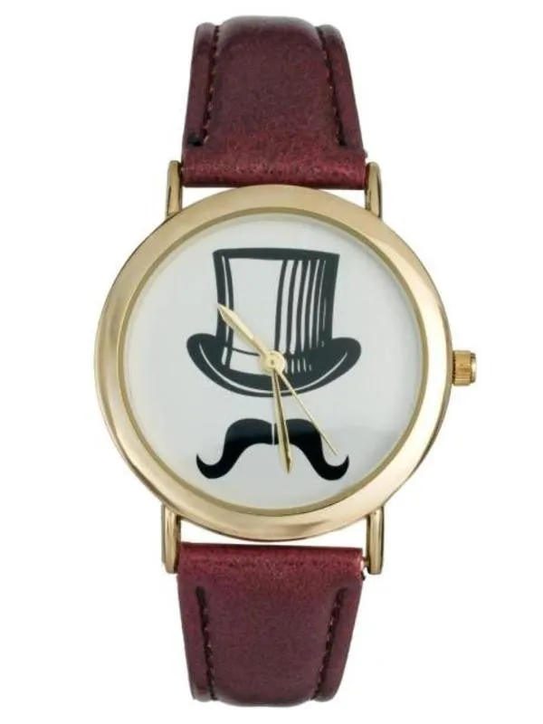 English gentleman mustache watch