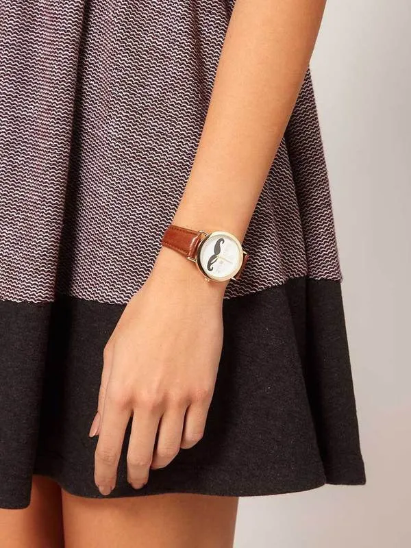 English gentleman mustache watch