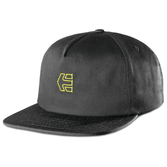 ETNIES ICON STRAPBACK HAT [BLACK/YELLOW] OS
