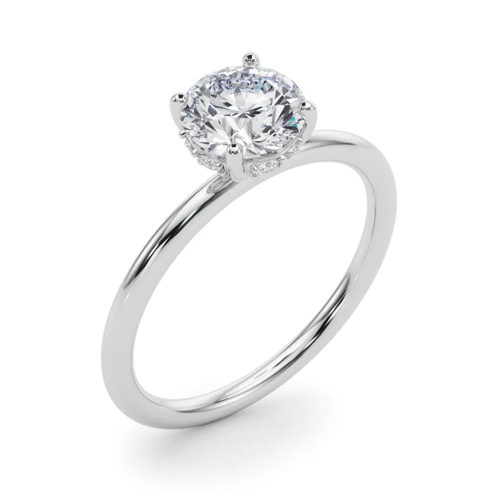 Eva Round Lab Grown Diamond Solitaire Engagement Ring IGI Certified