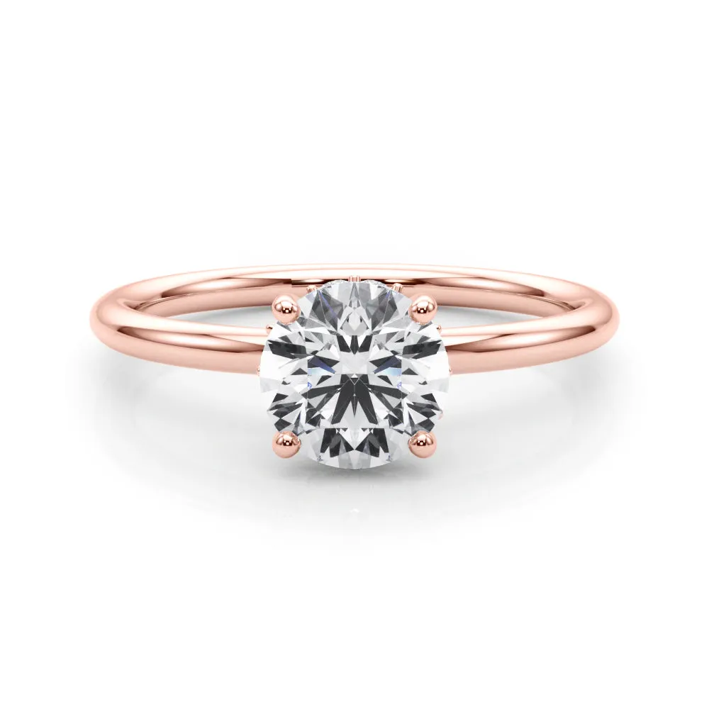 Eva Round Lab Grown Diamond Solitaire Engagement Ring IGI Certified