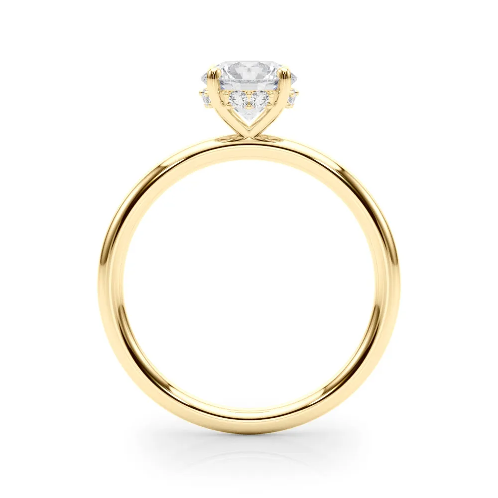 Eva Round Lab Grown Diamond Solitaire Engagement Ring IGI Certified