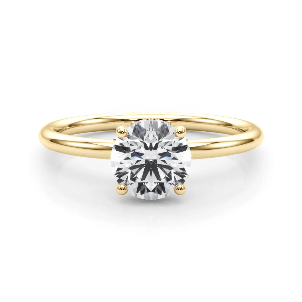 Eva Round Lab Grown Diamond Solitaire Engagement Ring IGI Certified