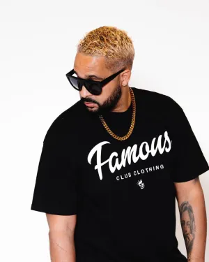 FAMOUS SCRIPT T-SHIRT (BLK/WHT)